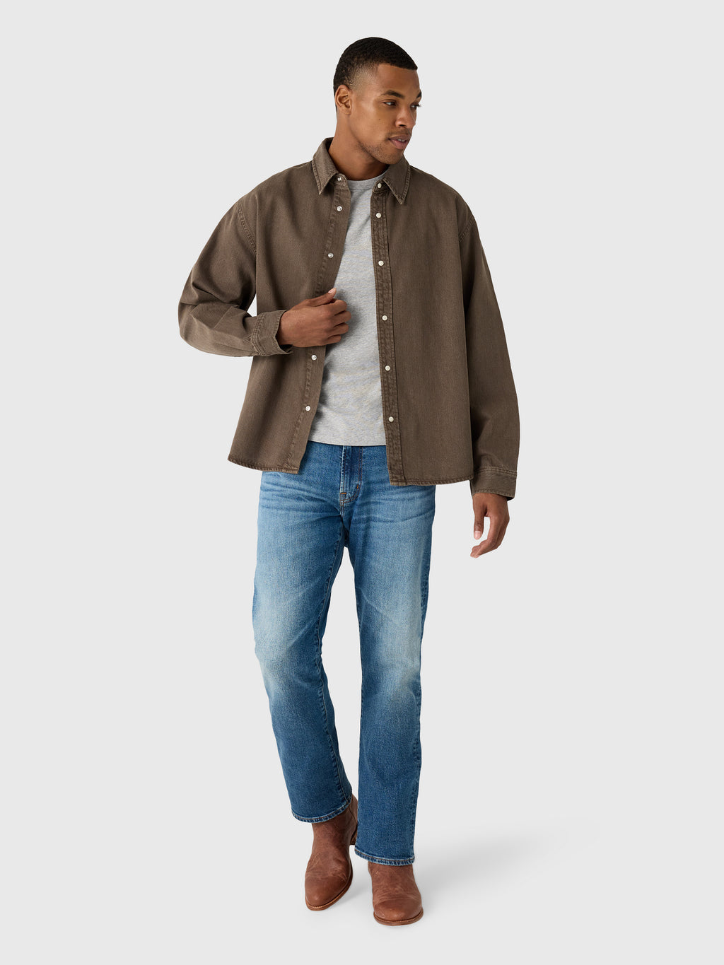 Frame Men's Relaxed Denim Overshirt - Saint Bernard