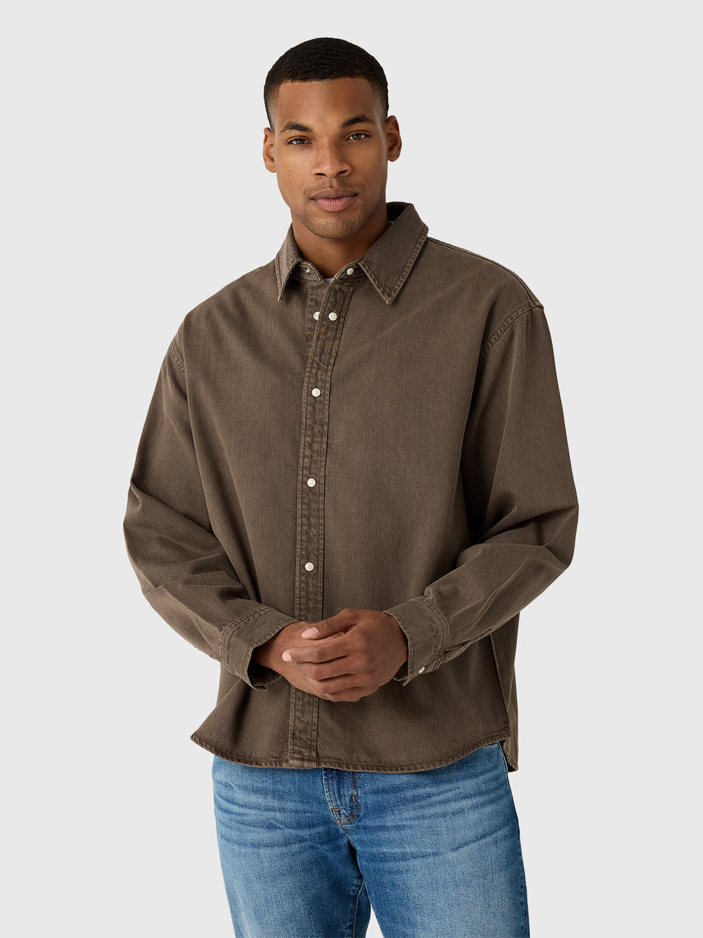 Frame Men's Relaxed Denim Overshirt - Saint Bernard