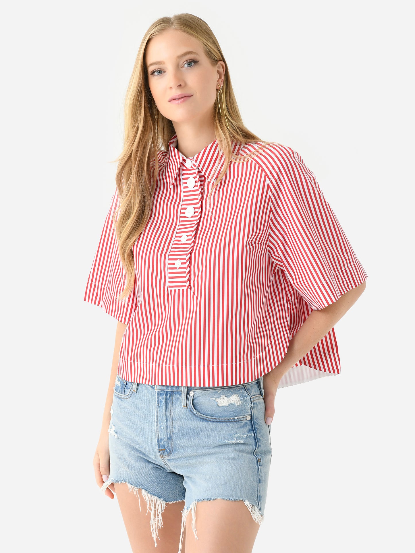 Lee Mathews Women's Cherry Cropped Polo - Saint Bernard