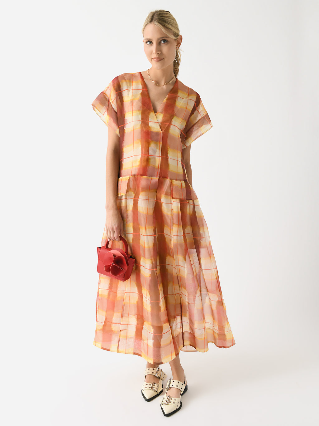 Lee Mathews Women's Amelie Apron Dress - Saint Bernard