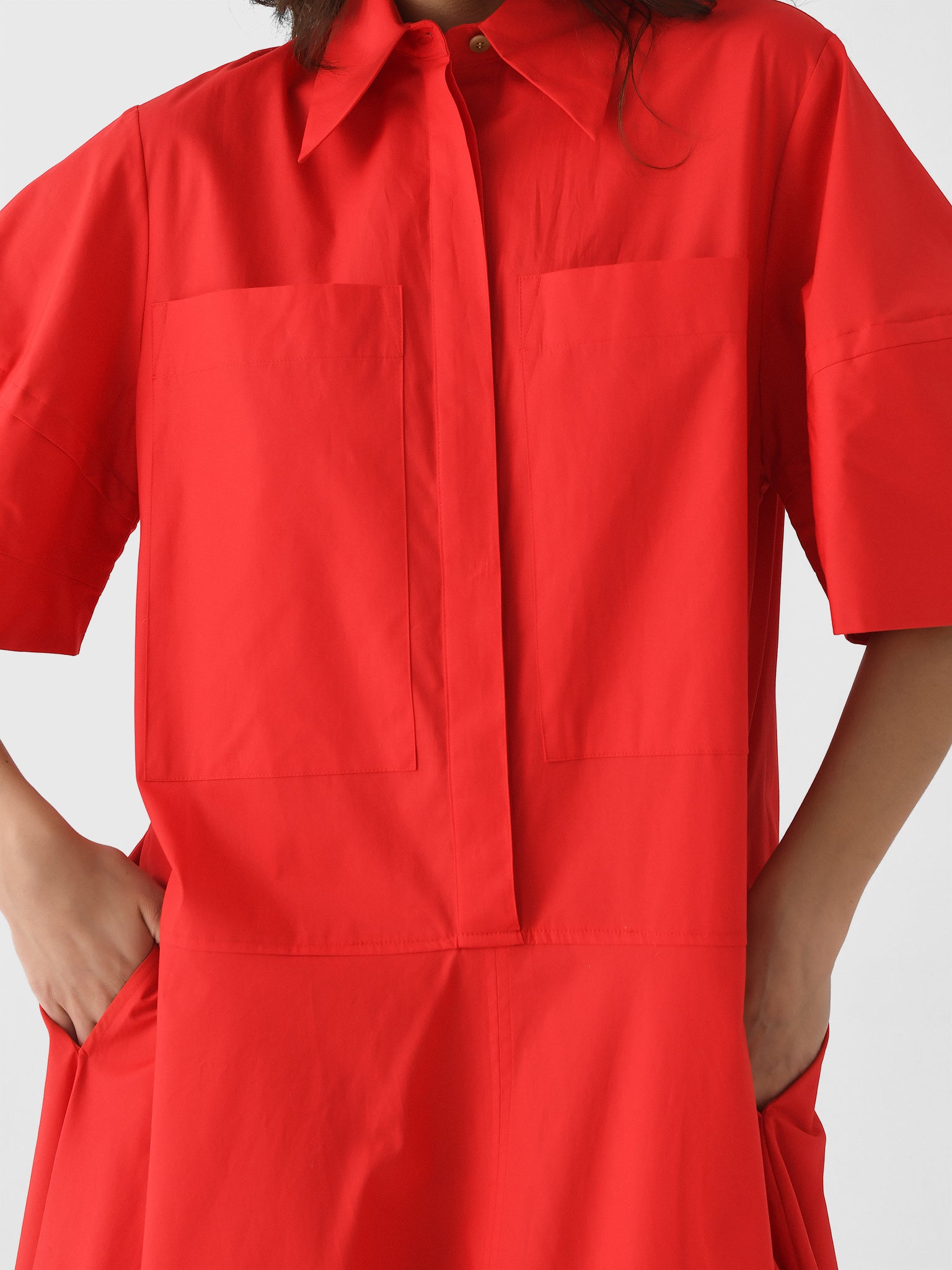 lee mathews wendy shirt dress Lee Mathews Wendy Shirt Dress In Navy