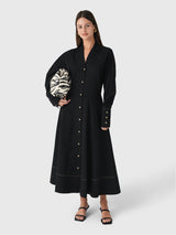 Lee Mathews Women's Spencer Long Sleeve Shirt Dress - Saint Bernard
