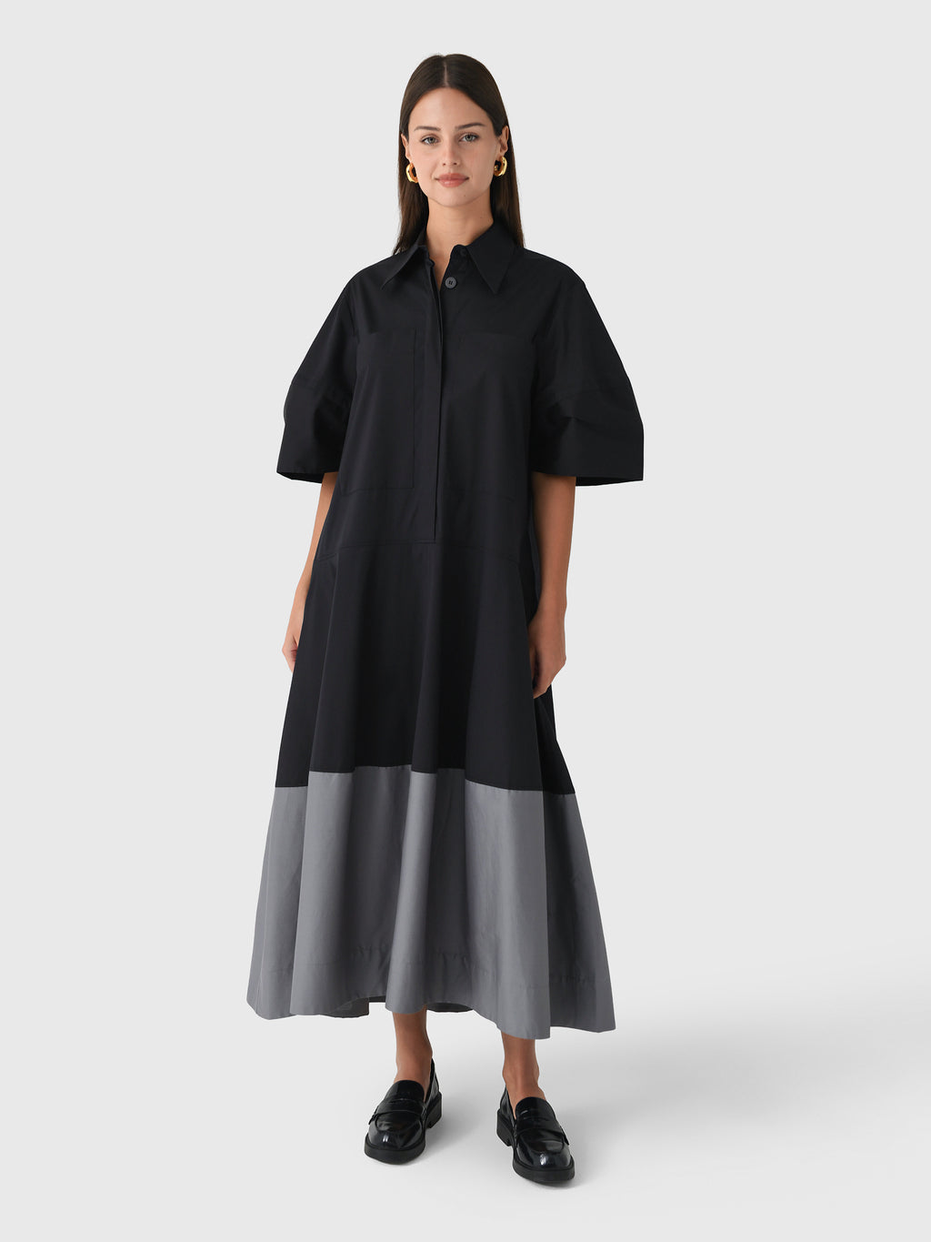 Lee Mathews Women's Spencer Lantern Dress - Saint Bernard