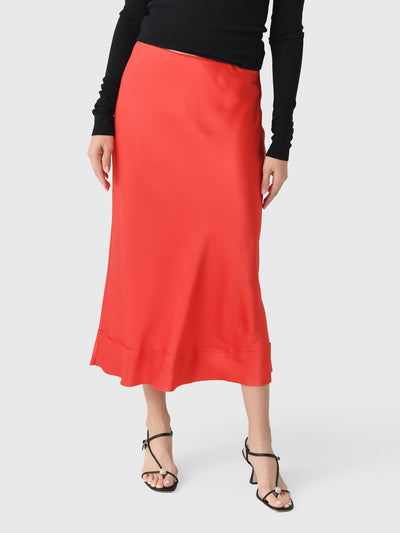Lee Mathews Women's Stella Silk Satin Skirt - Saint Bernard