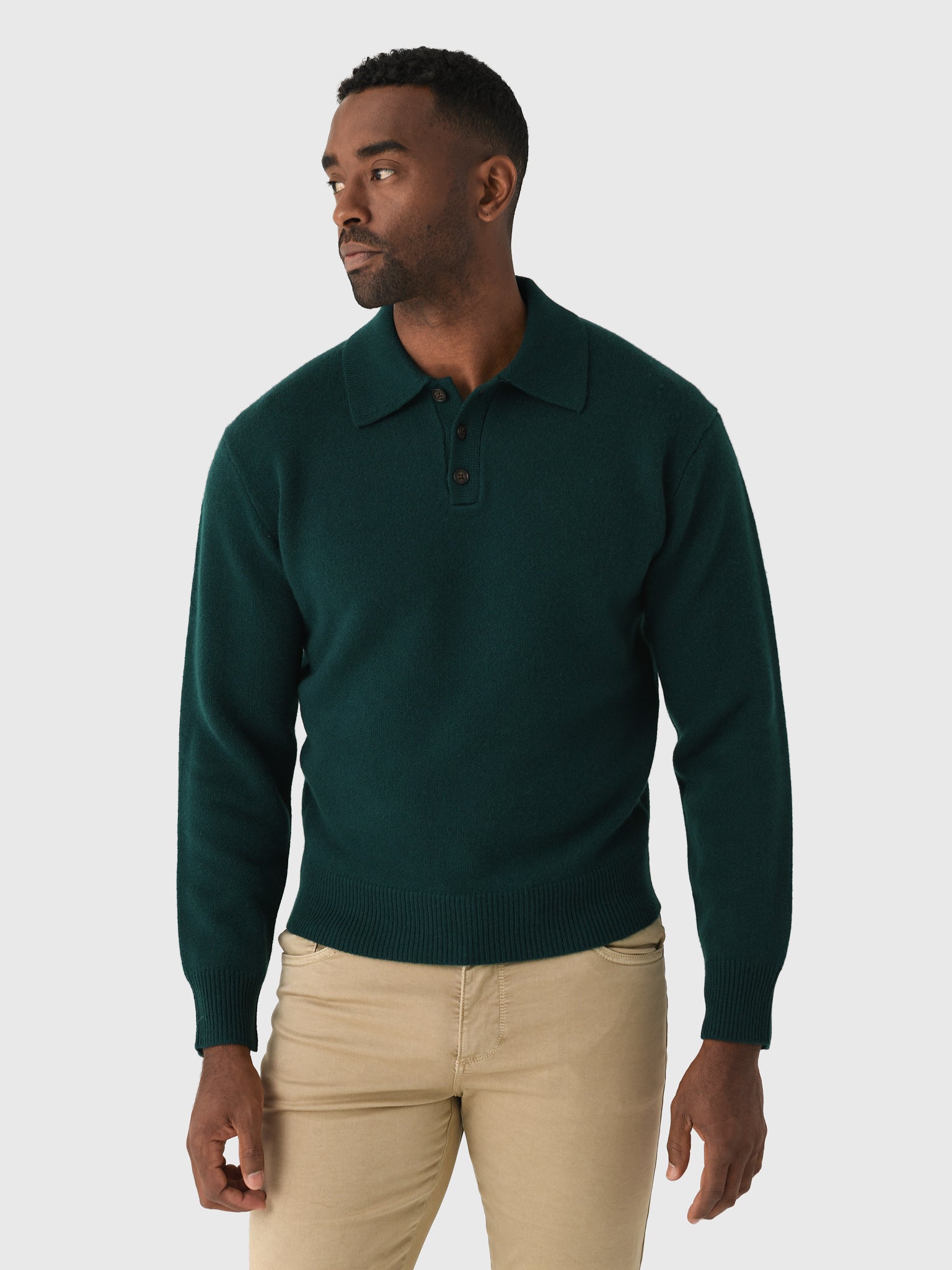 Guest In Residence Men's Allday Polo Sweater - Saint Bernard