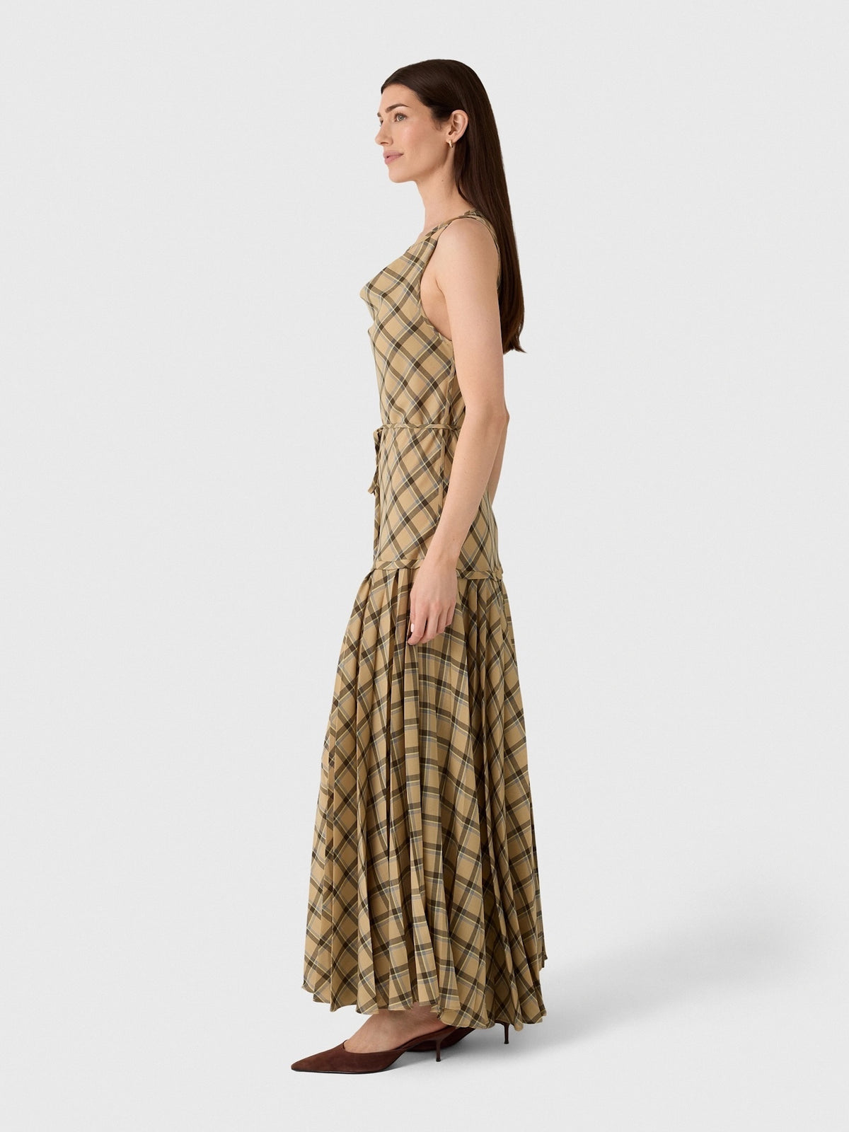 Lee Mathews Women's Zita Wool Pleat Dress - Saint Bernard