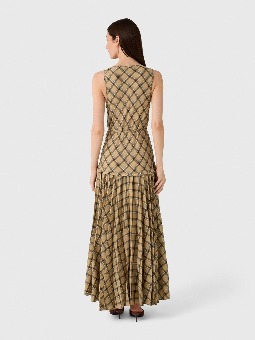 Lee Mathews Women's Zita Wool Pleat Dress - Saint Bernard