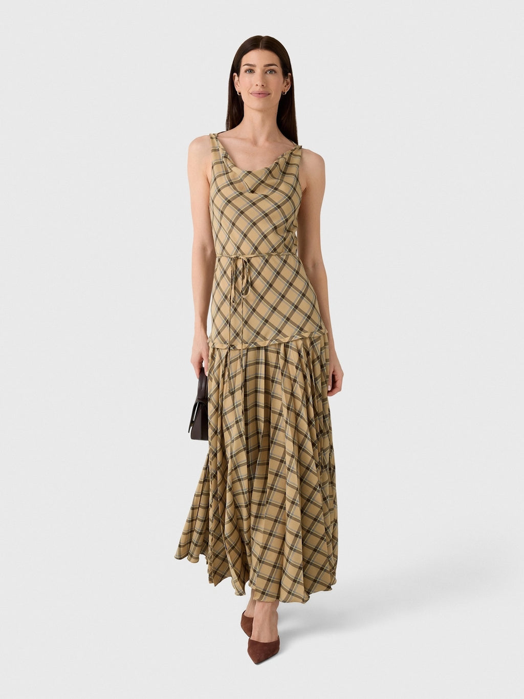 Lee Mathews Women's Zita Wool Pleat Dress - Saint Bernard