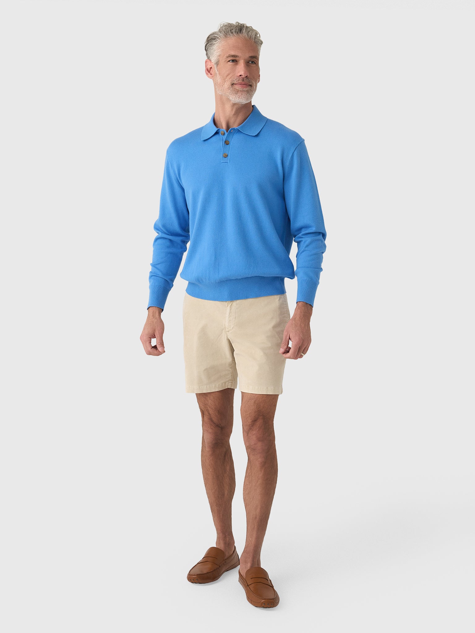 Guest In Residence Men's Allday Polo Sweater - Saint Bernard
