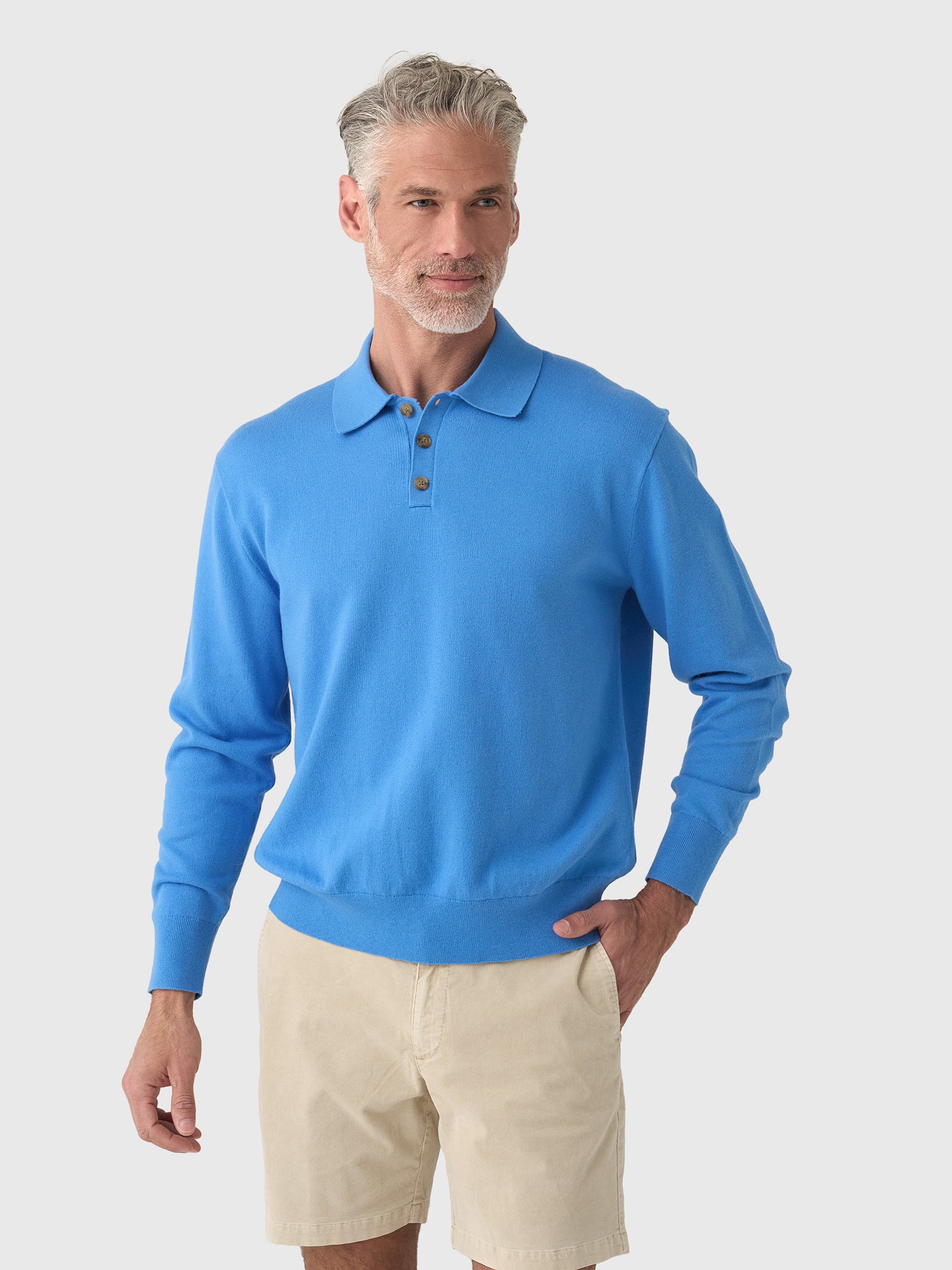 Guest In Residence Men's Allday Polo Sweater - Saint Bernard