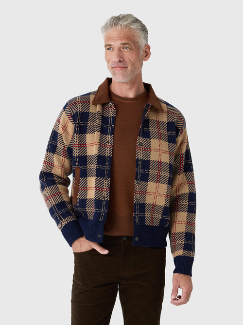 Guest In Residence Men's Tartan Bomber - Saint Bernard