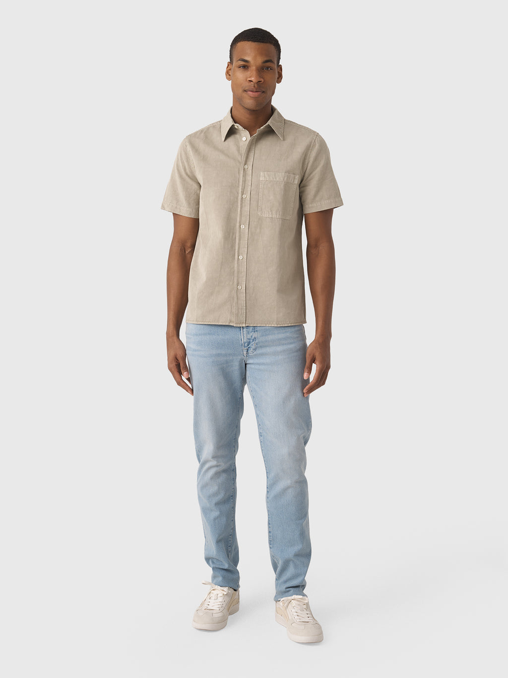 Citizens Of Humanity Men's Short Sleeve Pocket Cairo Shirt - Saint Bernard