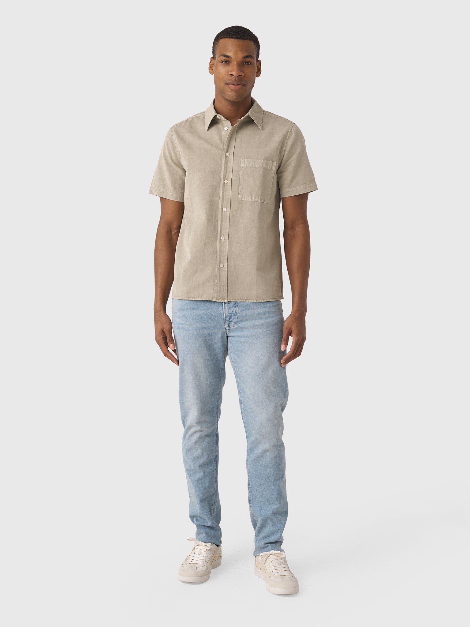 Citizens Of Humanity Men's Short Sleeve Pocket Cairo Shirt - Saint Bernard
