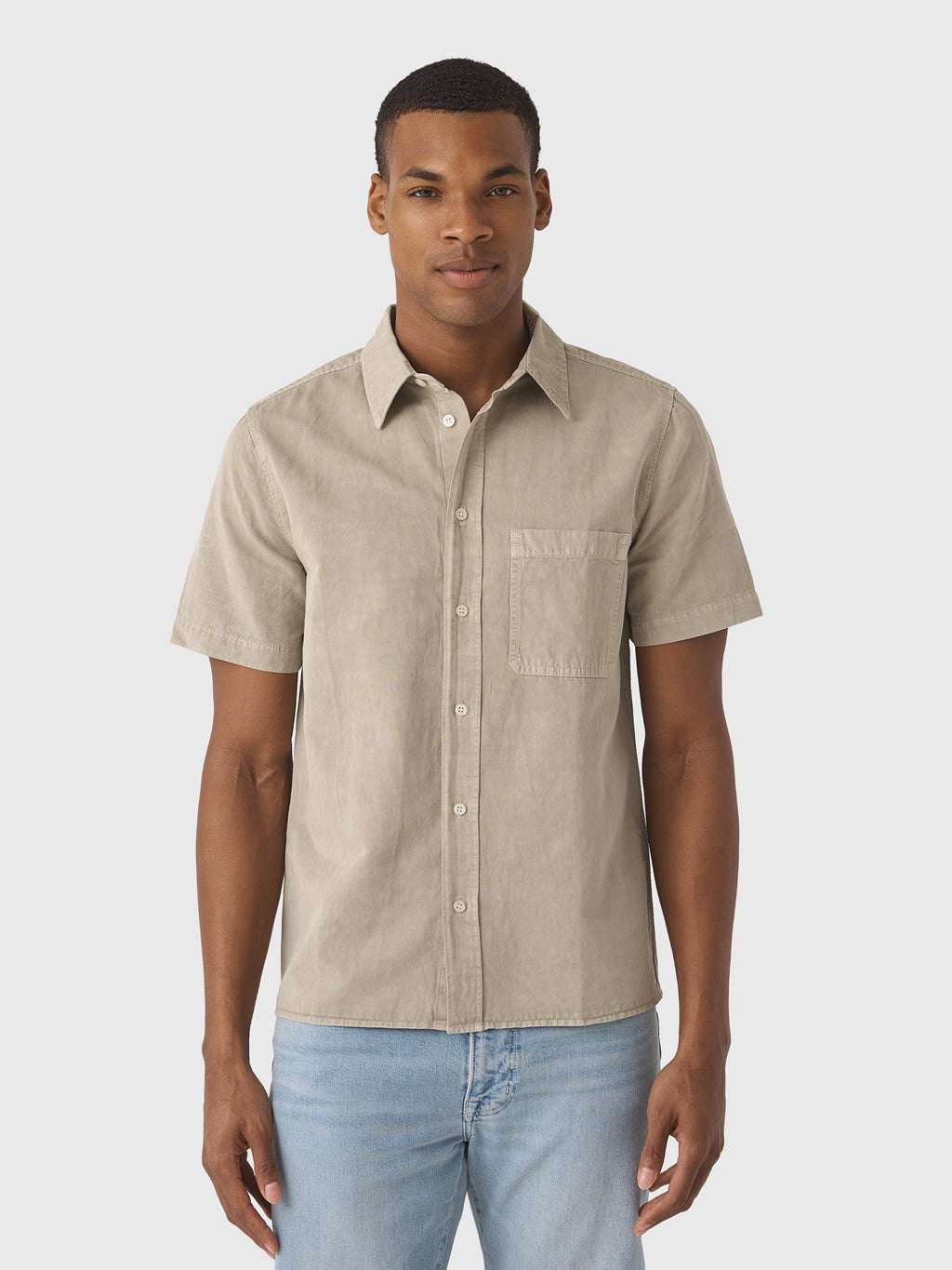 Citizens Of Humanity Men's Short Sleeve Pocket Cairo Shirt - Saint Bernard