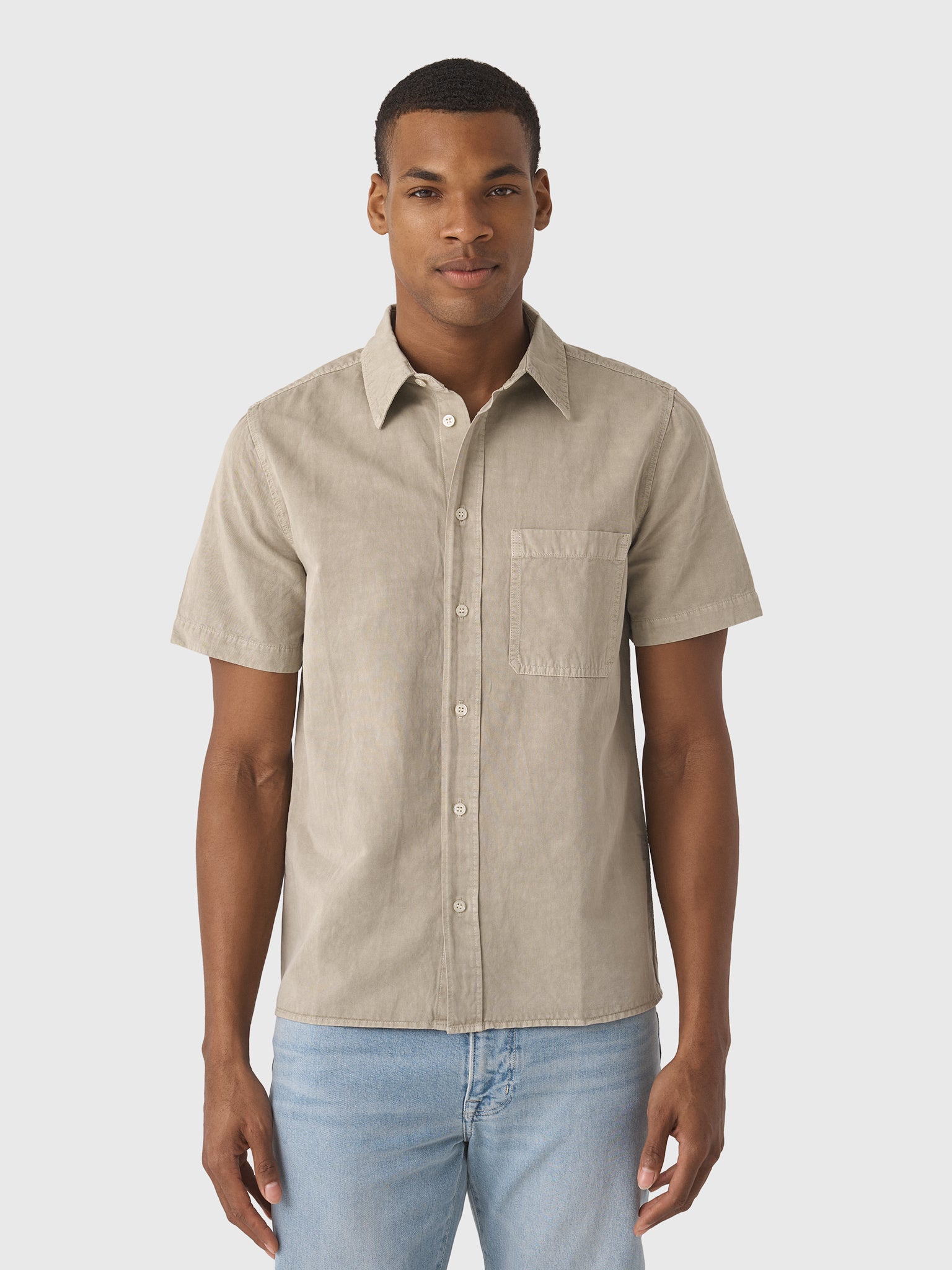 Citizens Of Humanity Men's Short Sleeve Pocket Cairo Shirt - Saint Bernard