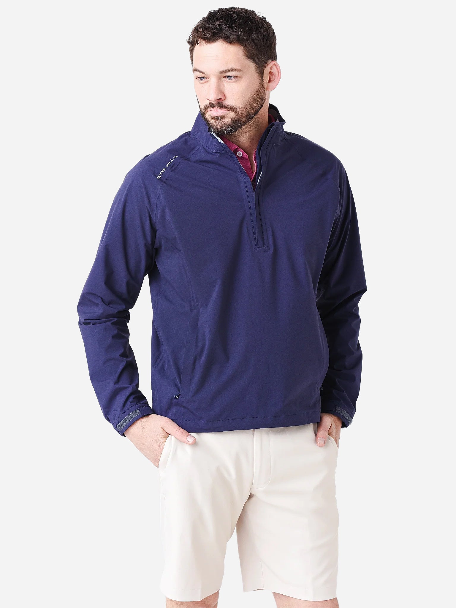 Peter Millar Crown Sport Men's Hyperlight Shield Half-Zip Pullover - Saint Bernard