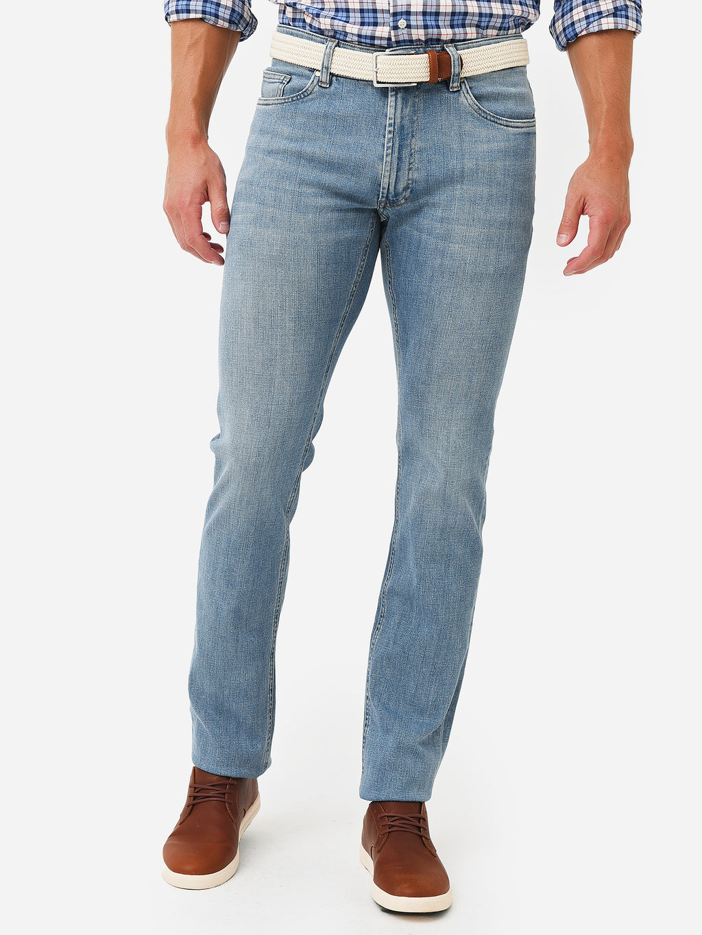 Peter Millar Collection Men's Vintage Washed 5-Pocket Denim Jean - Saint Bernard