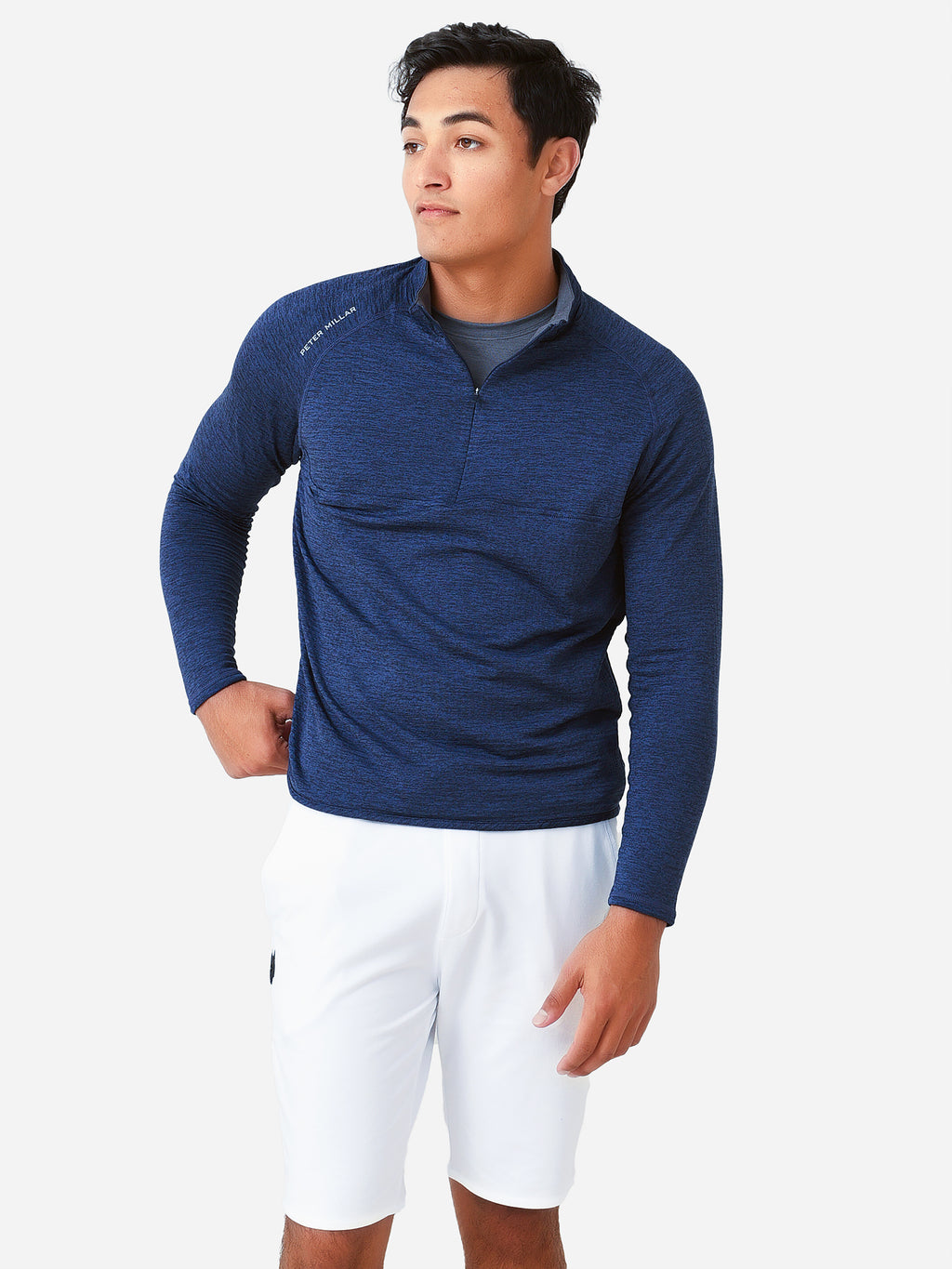 Peter Millar Active Men's Performance Quarter-Zip - Saint Bernard