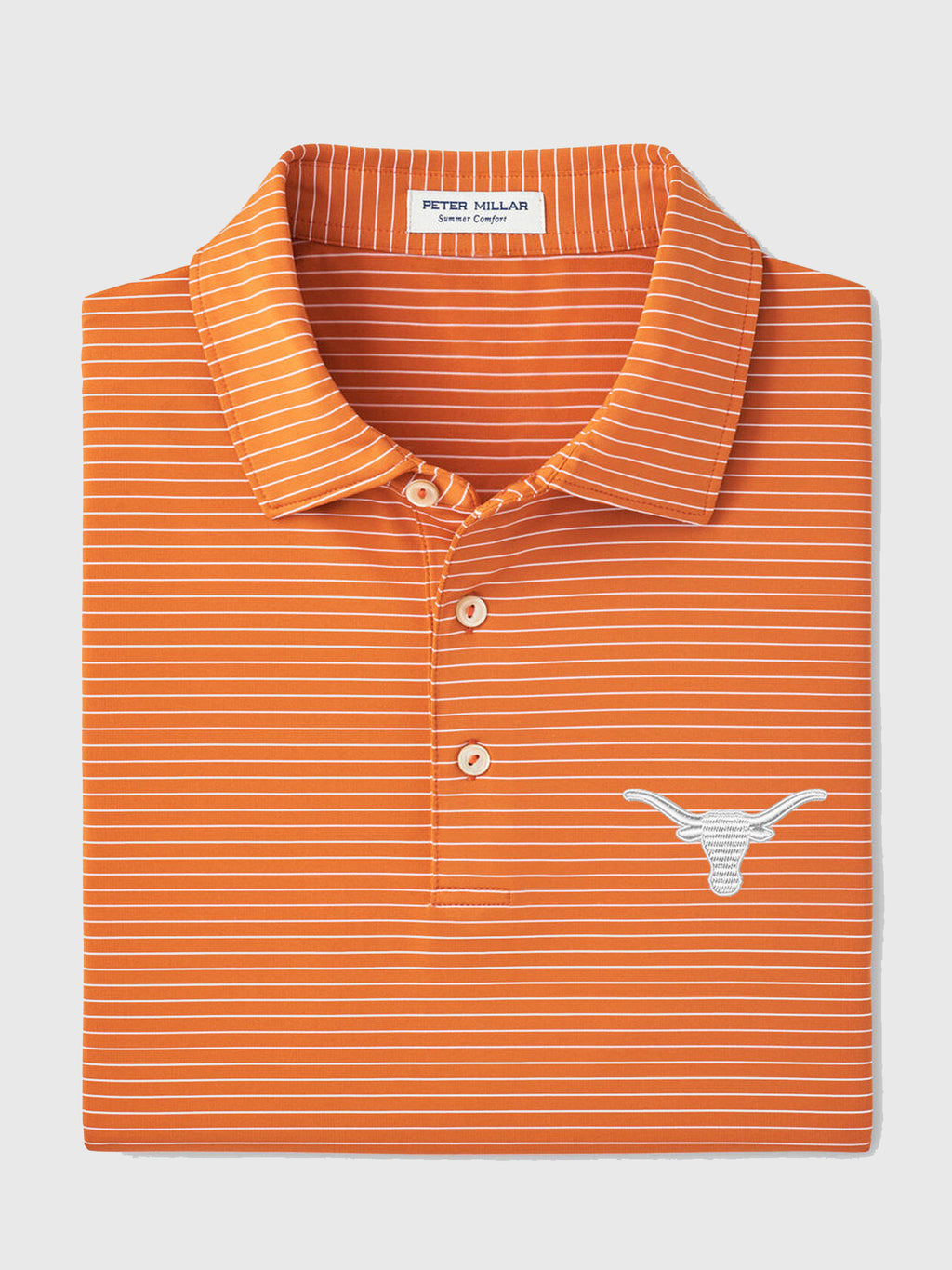 Peter Millar Collegiate Men's Texas Longhorns Hemlock Performance Jersey Polo - Saint Bernard