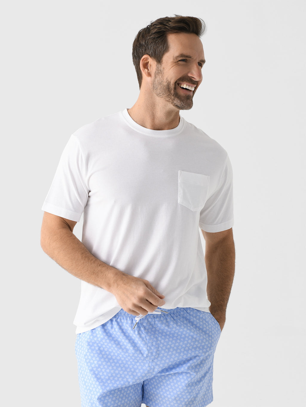 Peter Millar Crown Comfort Men's Short-Sleeve Pocket Tee - Saint Bernard