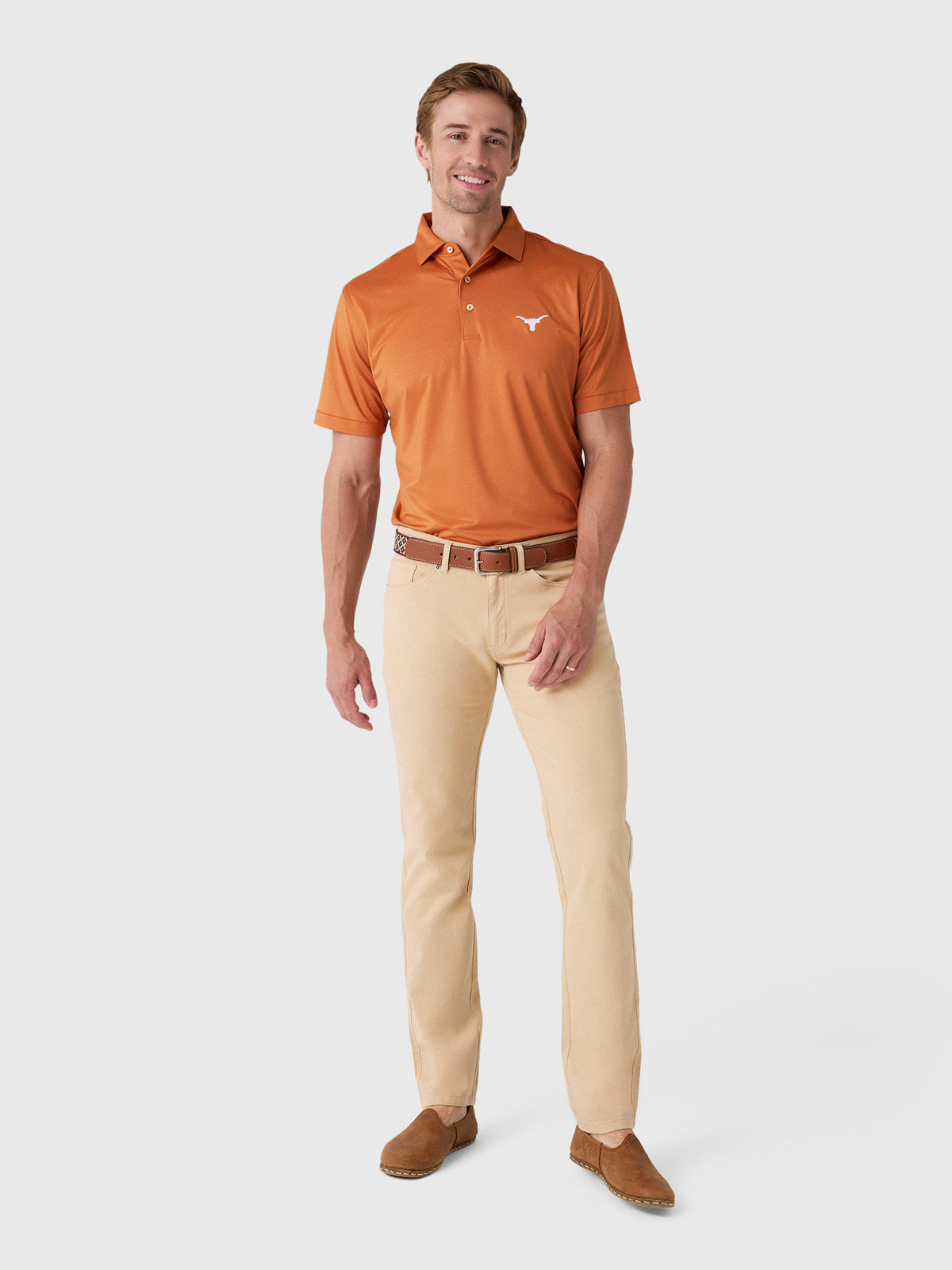 Peter Millar Collegiate Men's Hugo Performance Jersey Polo - Saint Bernard