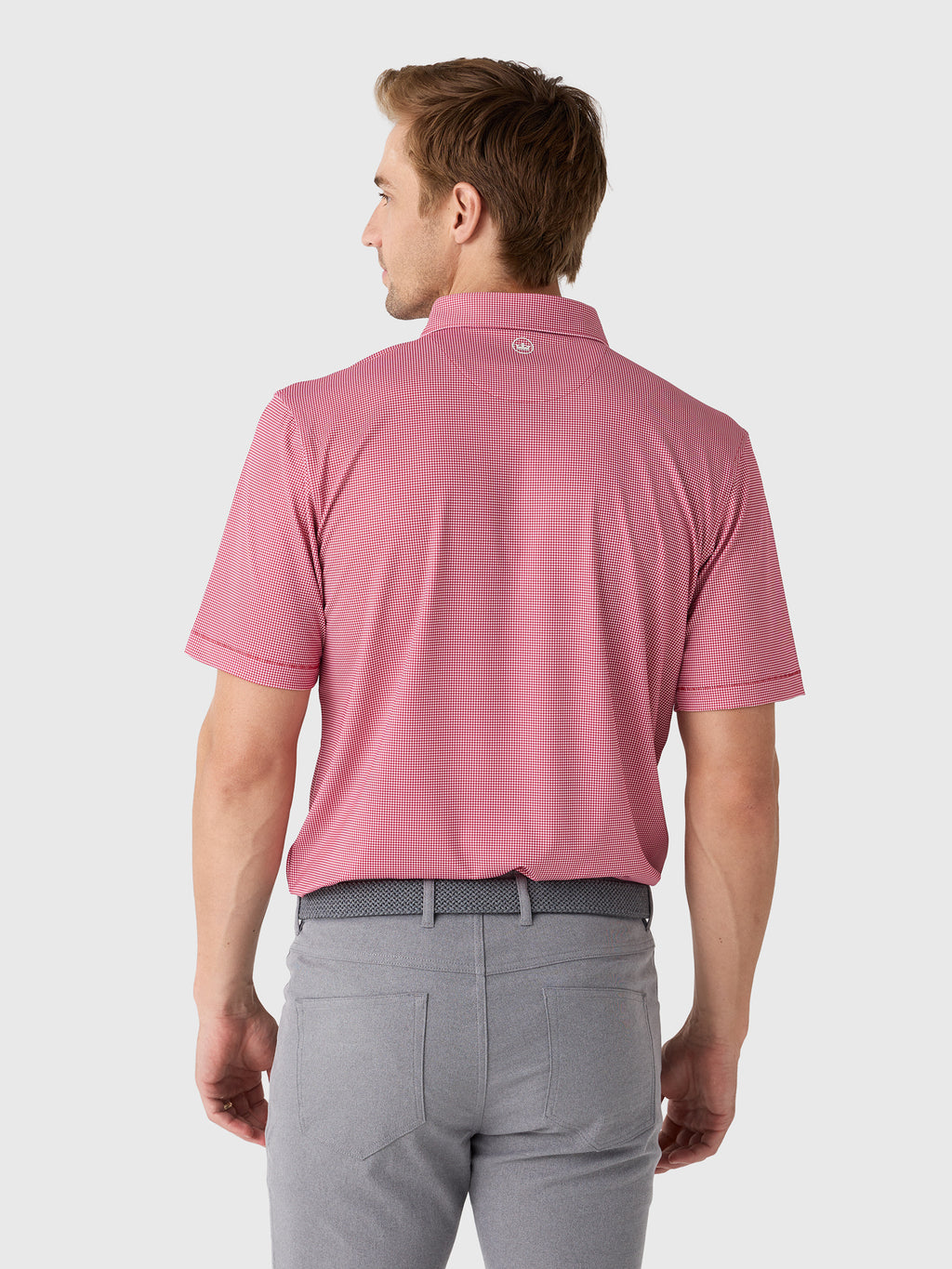 Peter Millar Collegiate Men's Border Performance Jersey Polo - Saint Bernard