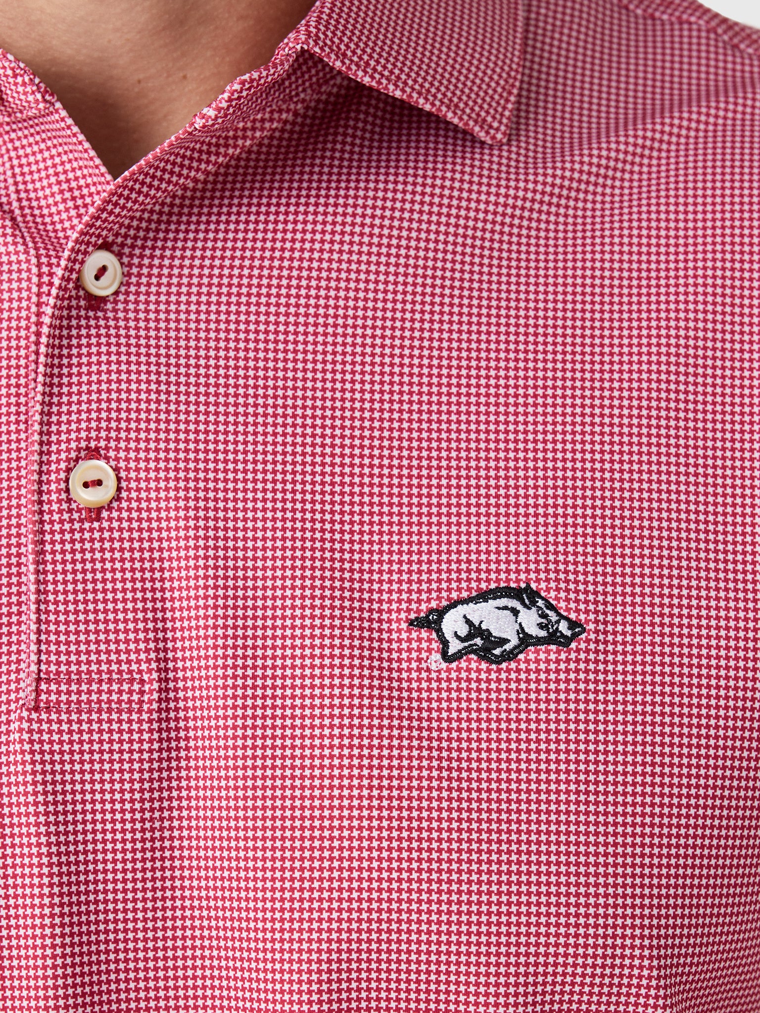 Peter Millar Collegiate Men's Border Performance Jersey Polo - Saint Bernard