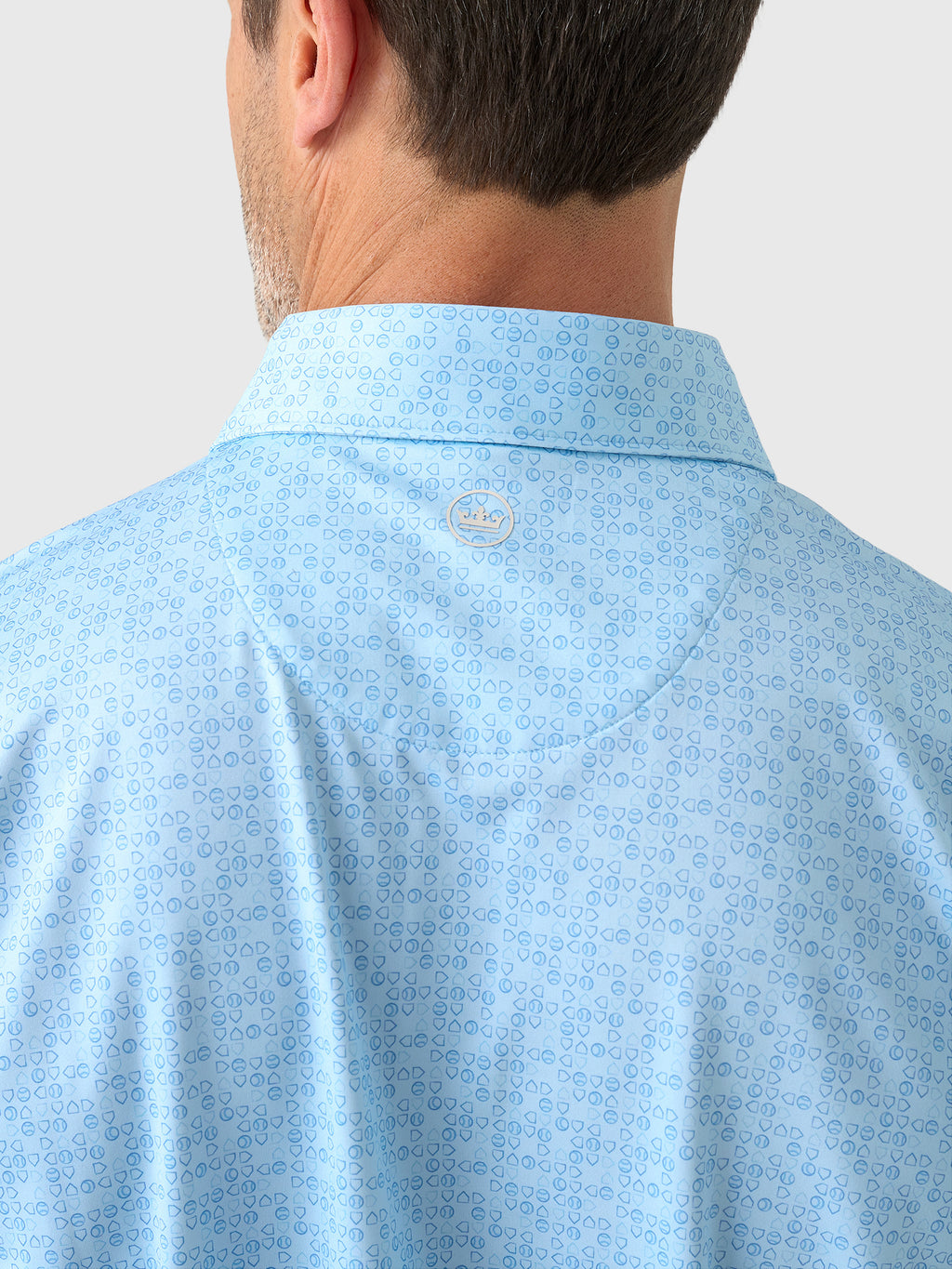 Peter Millar Major League Baseball Men's Texas Rangers Bases Loaded Performance Jersey Polo - Saint Bernard