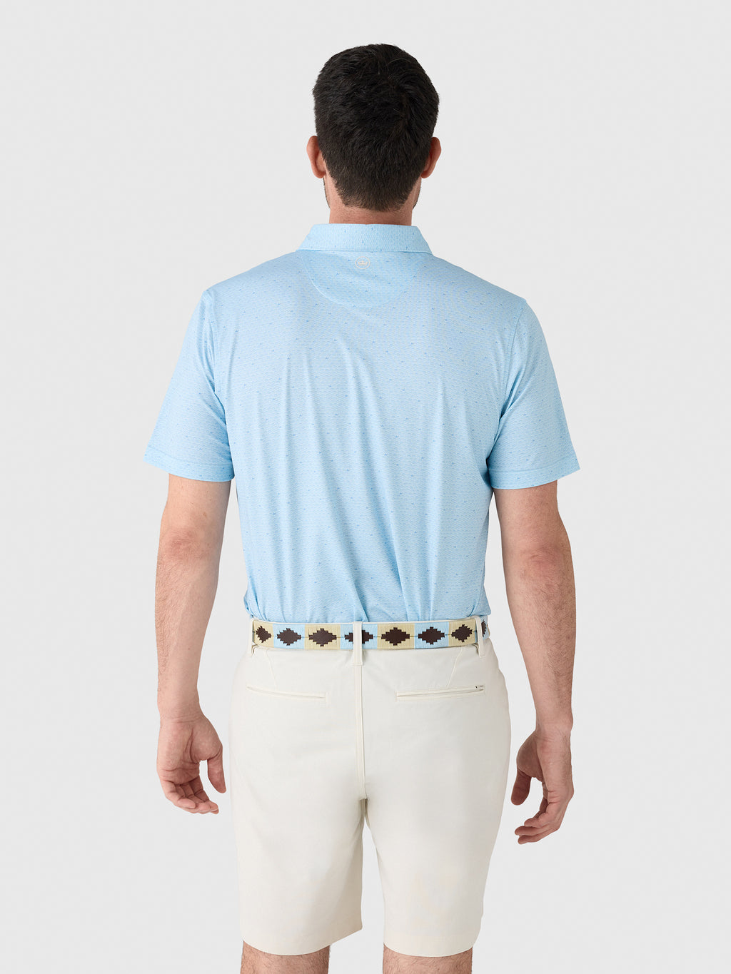 Peter Millar Collegiate Men's On The Ball Performance Jersey Polo - Saint Bernard
