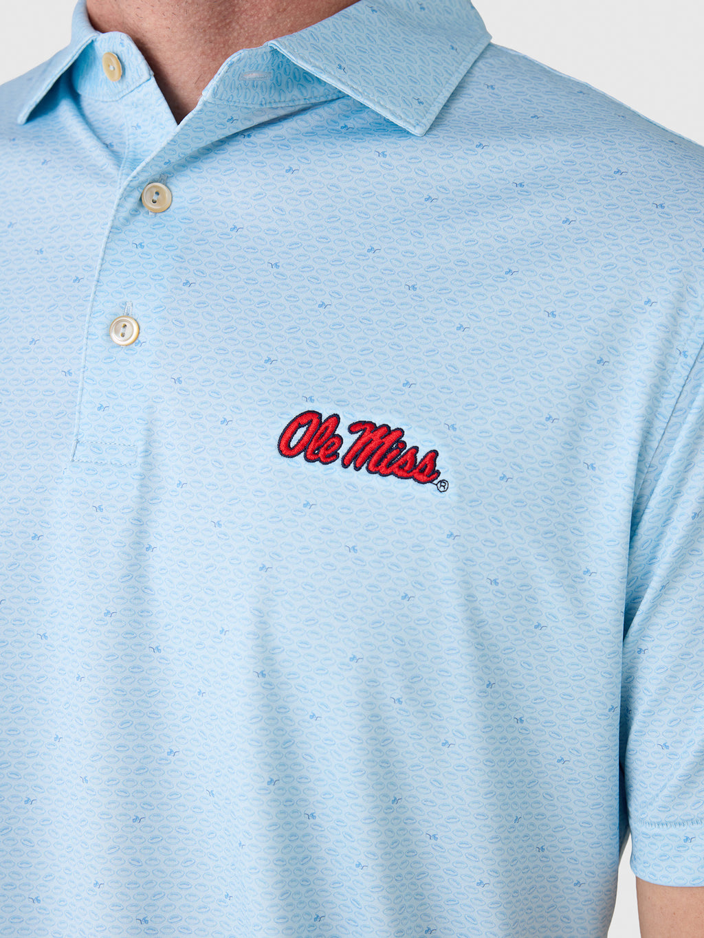 Peter Millar Collegiate Men's On The Ball Performance Jersey Polo - Saint Bernard