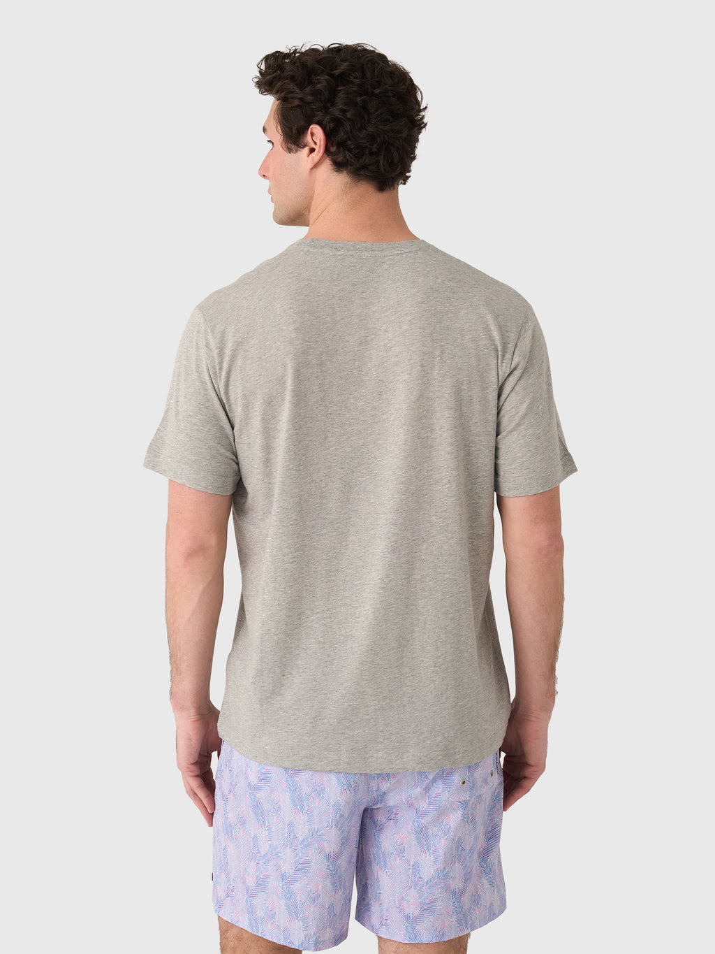 Peter Millar Crown Comfort Men's Heathered Short-Sleeve Pocket Tee - Saint Bernard
