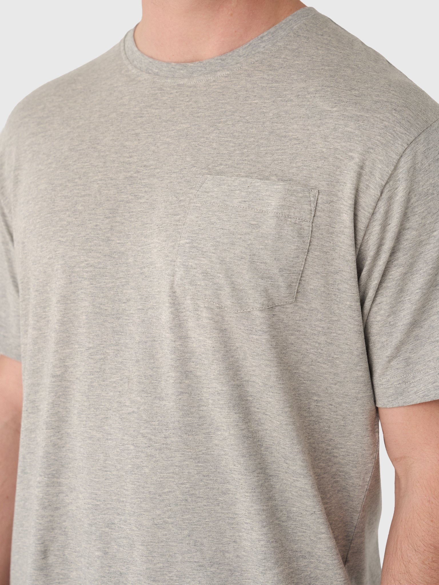 Peter Millar Crown Comfort Men's Heathered Short-Sleeve Pocket Tee - Saint Bernard