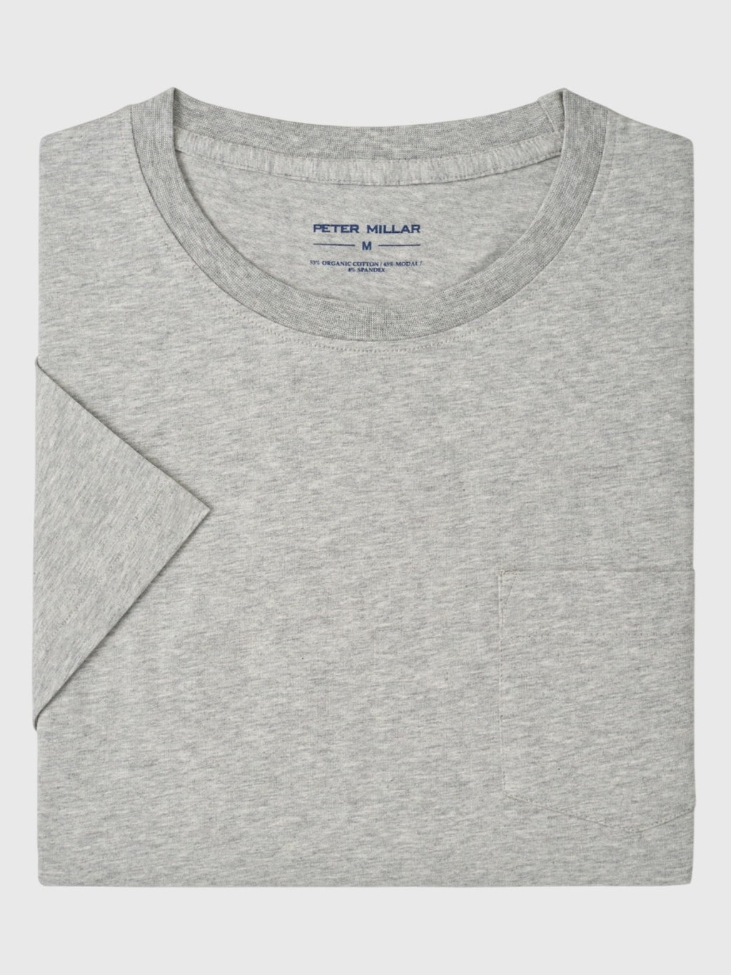 Peter Millar Crown Comfort Men's Heathered Short-Sleeve Pocket Tee - Saint Bernard