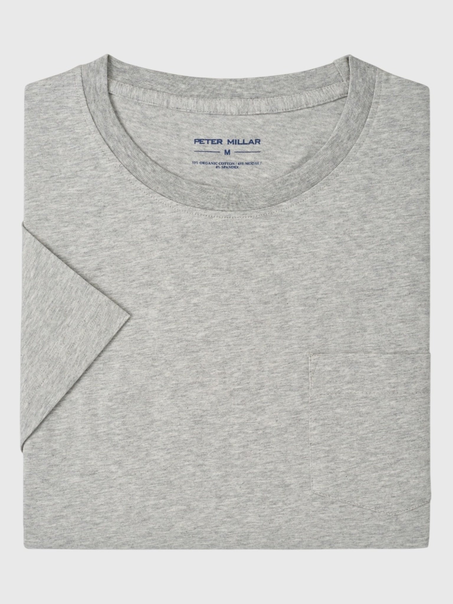 Peter Millar Crown Comfort Men's Heathered Short-Sleeve Pocket Tee - Saint Bernard
