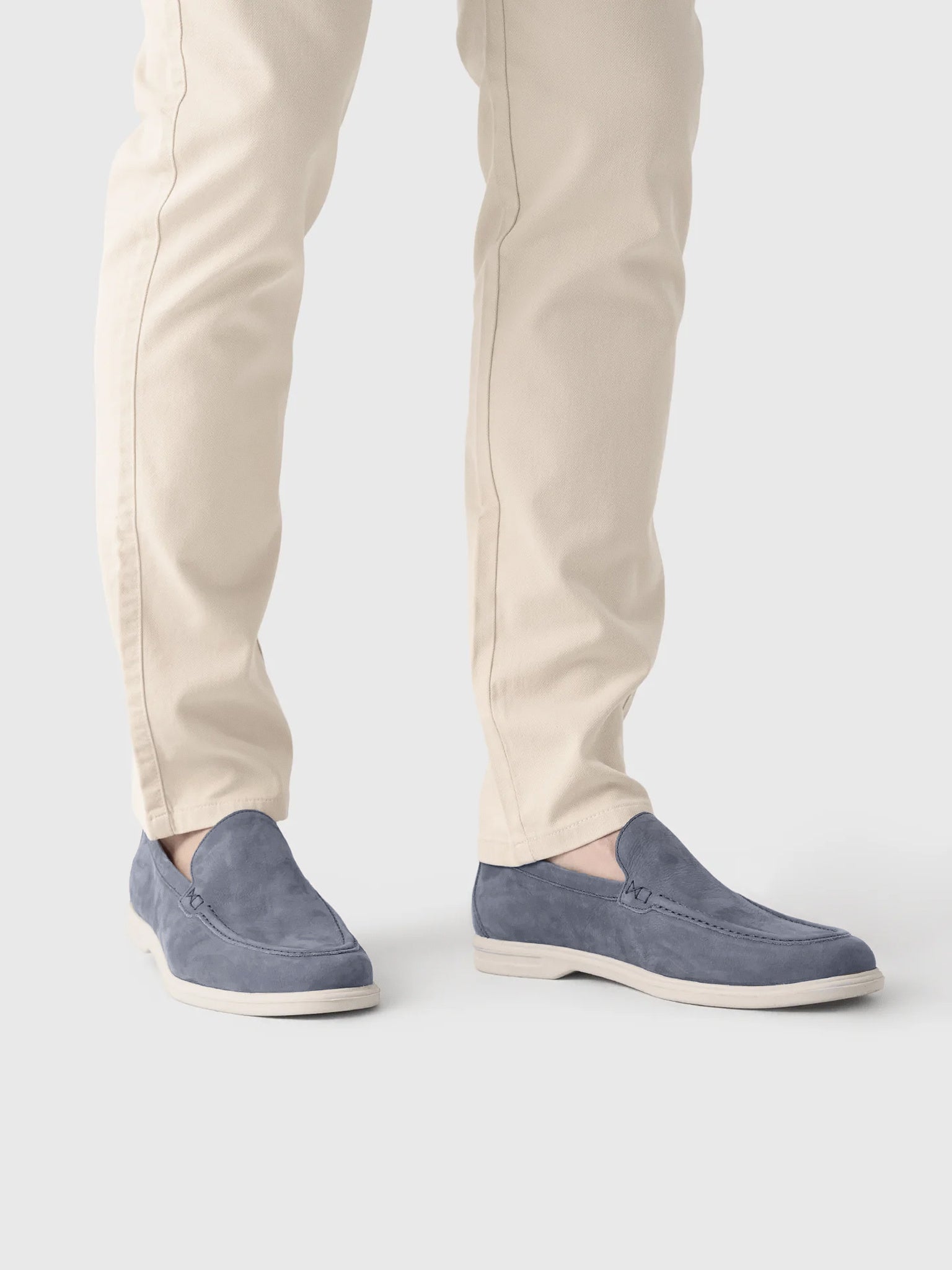 Peter Millar Crown Crafted Men's Excursionist Nubuck Venetian Loafer - Saint Bernard