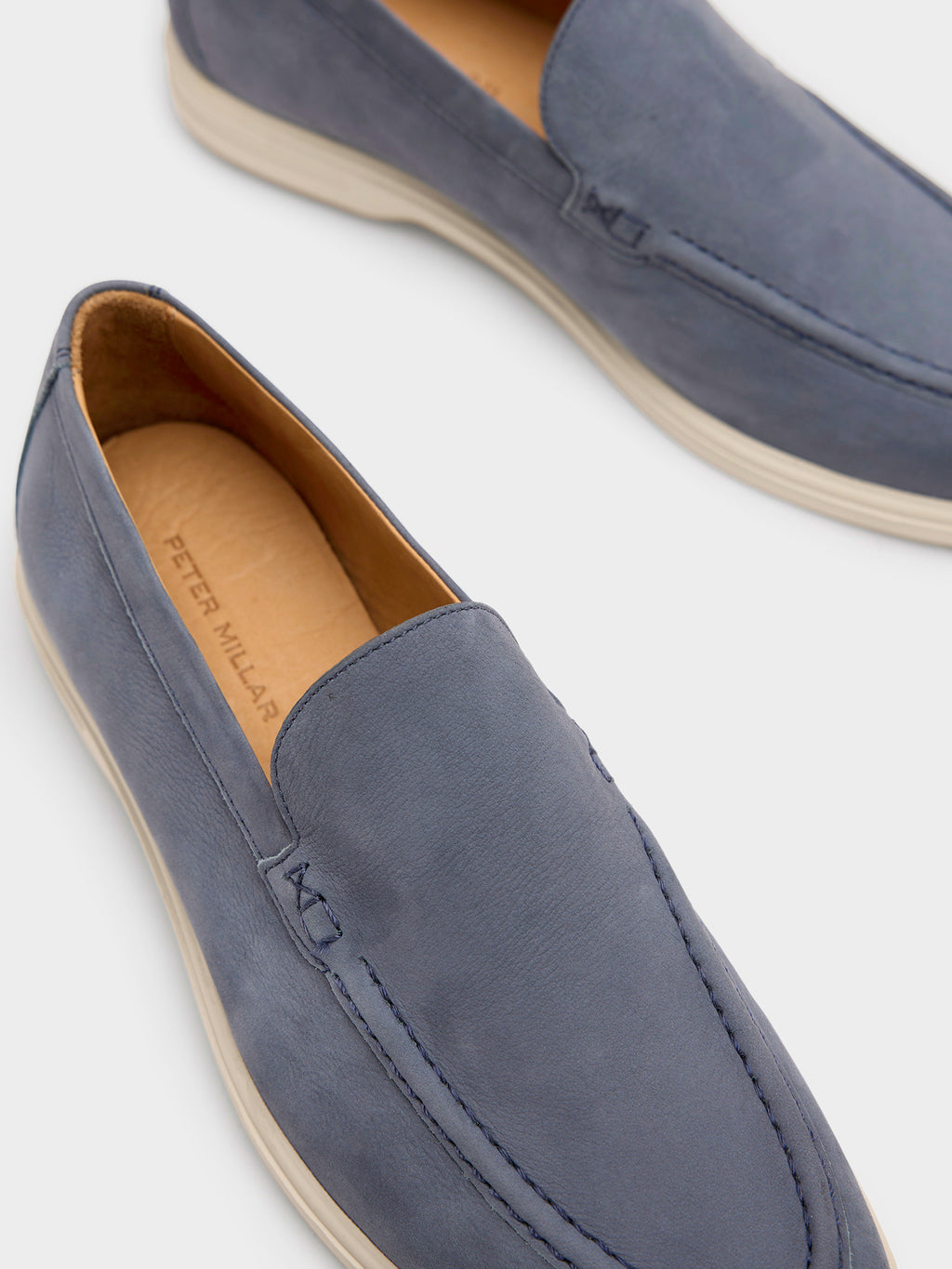 Peter Millar Crown Crafted Men's Excursionist Nubuck Venetian Loafer - Saint Bernard