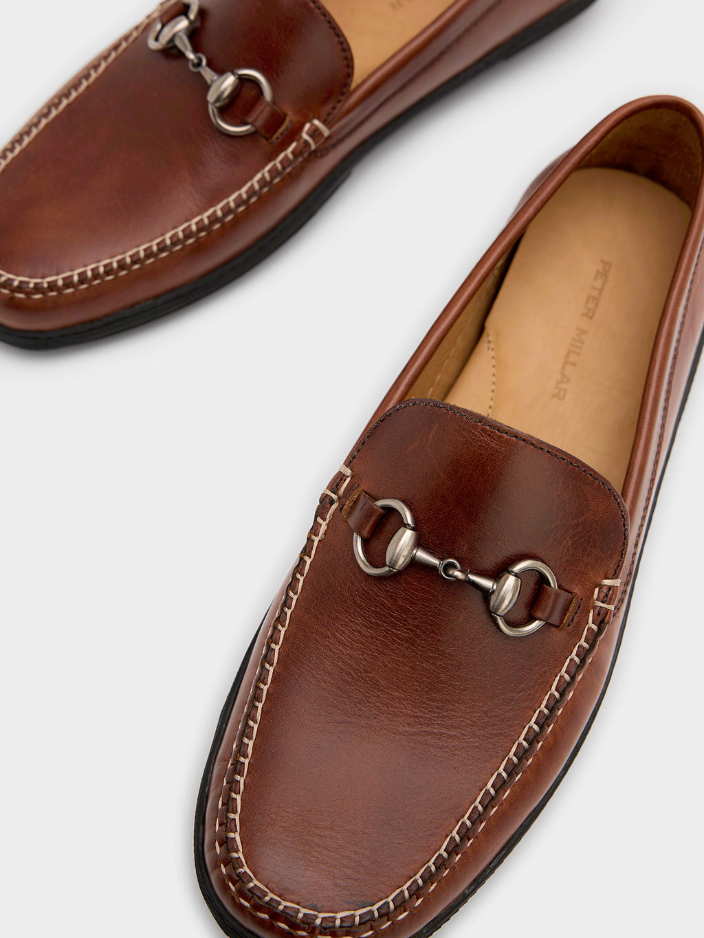 Peter Millar Crown Crafted Men's Kiely Driving Moccasin - Saint Bernard