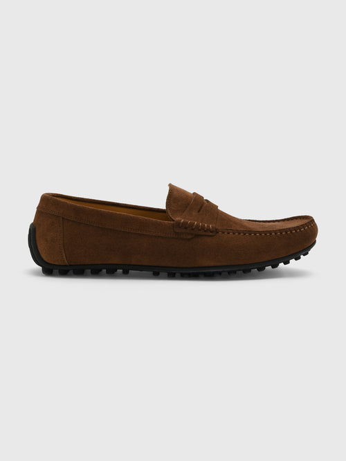 Peter Millar Crown Crafted Men's Suffolk Suede Driver - Saint Bernard