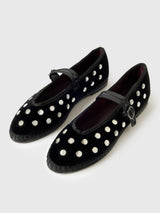 Flabelus Women's Mae Silver Black Flat - Saint Bernard