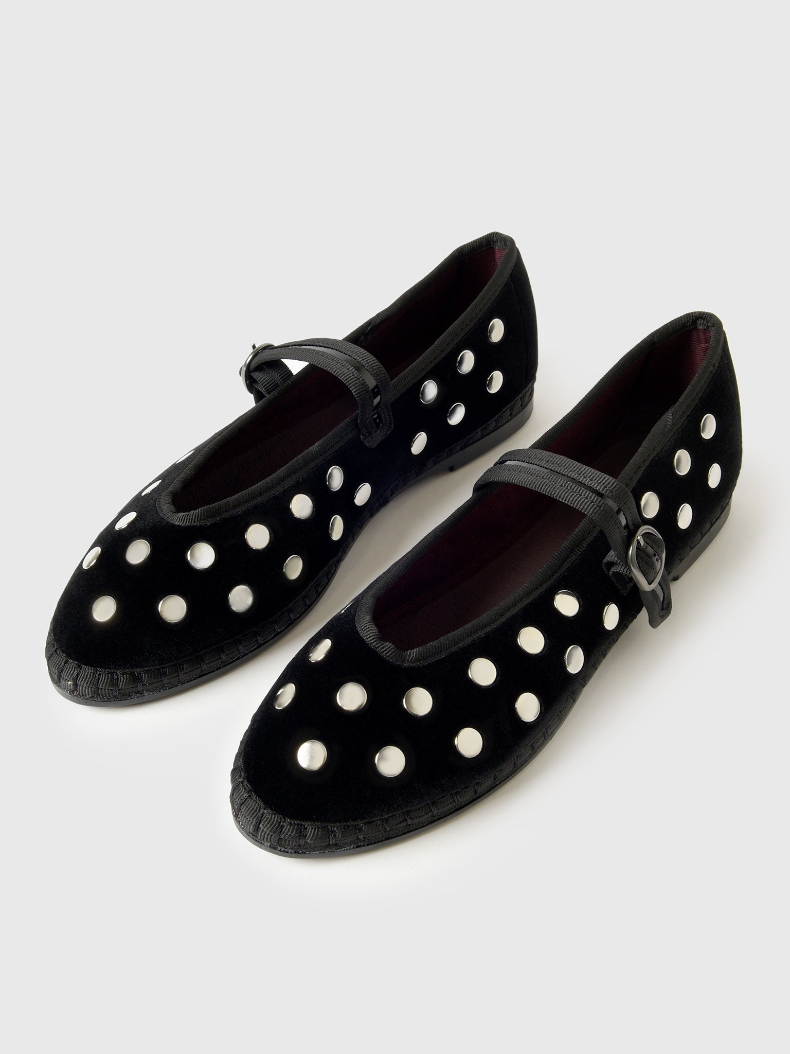 Flabelus Women's Mae Silver Black Flat - Saint Bernard