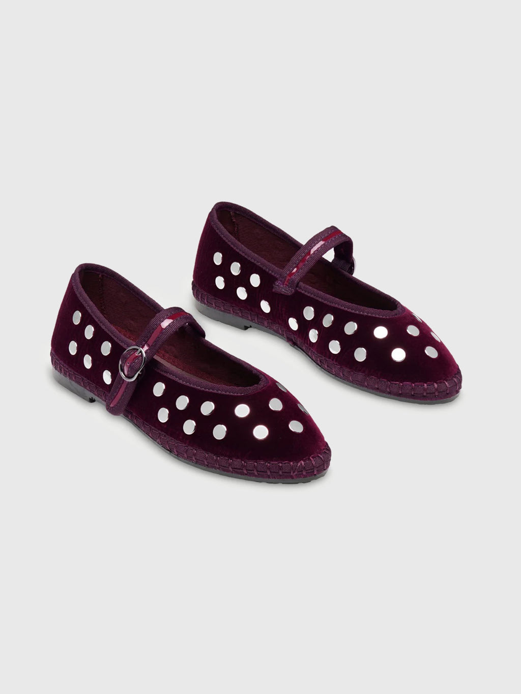 Flabelus Women's Mae Silver Wine Flat - Saint Bernard