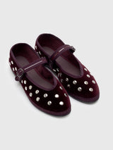 Flabelus Women's Mae Silver Wine Flat - Saint Bernard