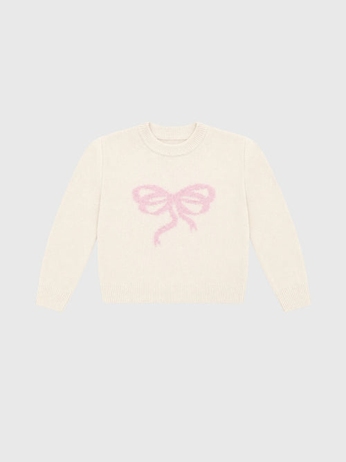 Katie J NYC Tween Girls' Maggie Intarsia Crew Sweater