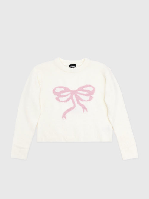 Katie J NYC Tween Girls' Maggie Intarsia Crew Sweater - Saint Bernard