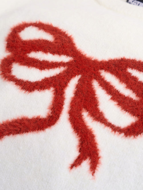 Katie J NYC Girls' Maggie Intarsia Crew Sweater