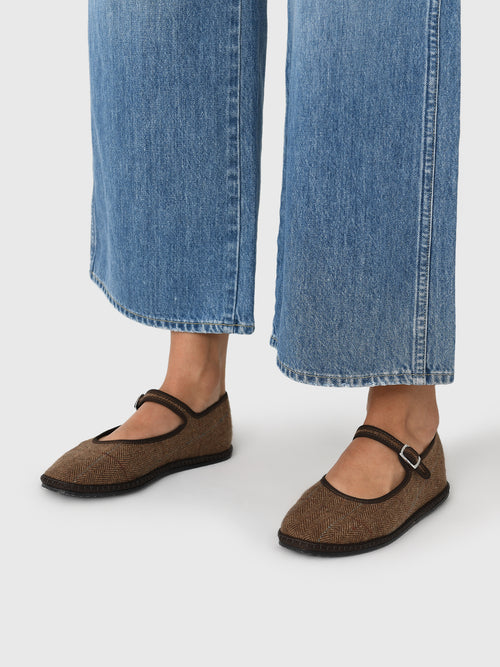 Vibi Venezia Women's Mary Jane Wool Flat