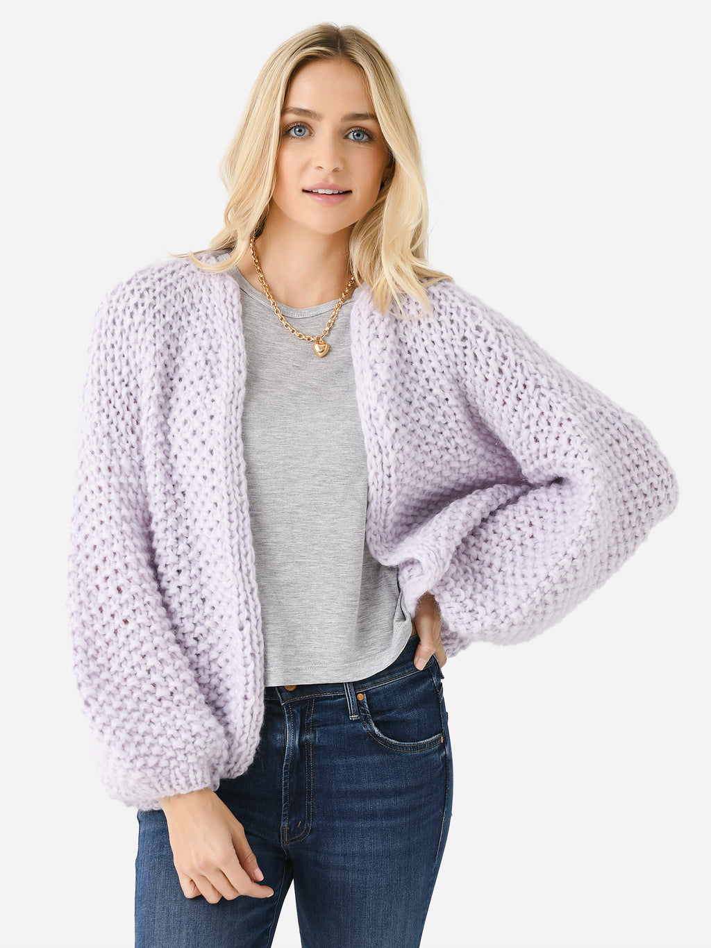 Maiami Women's Alpaca Pearl Pattern Bomber Cardigan - Saint Bernard