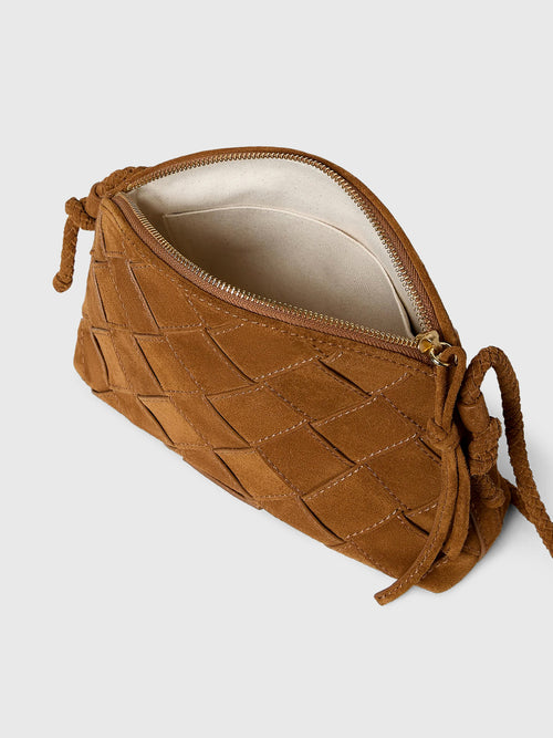 Loeffler Randall Mallory Woven Suede Crossbody