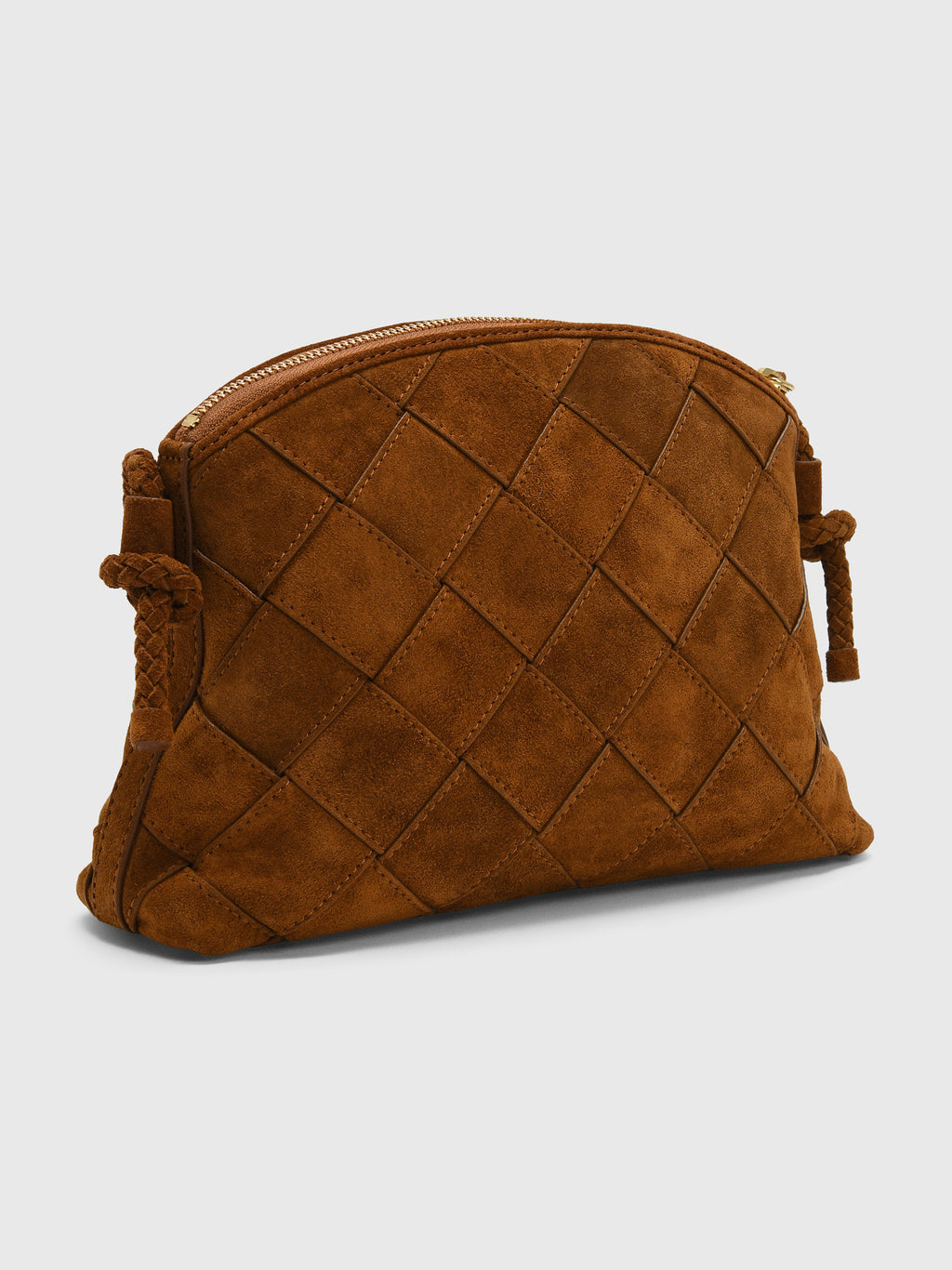 Loeffler Randall Mallory Woven Suede Crossbody - Saint Bernard