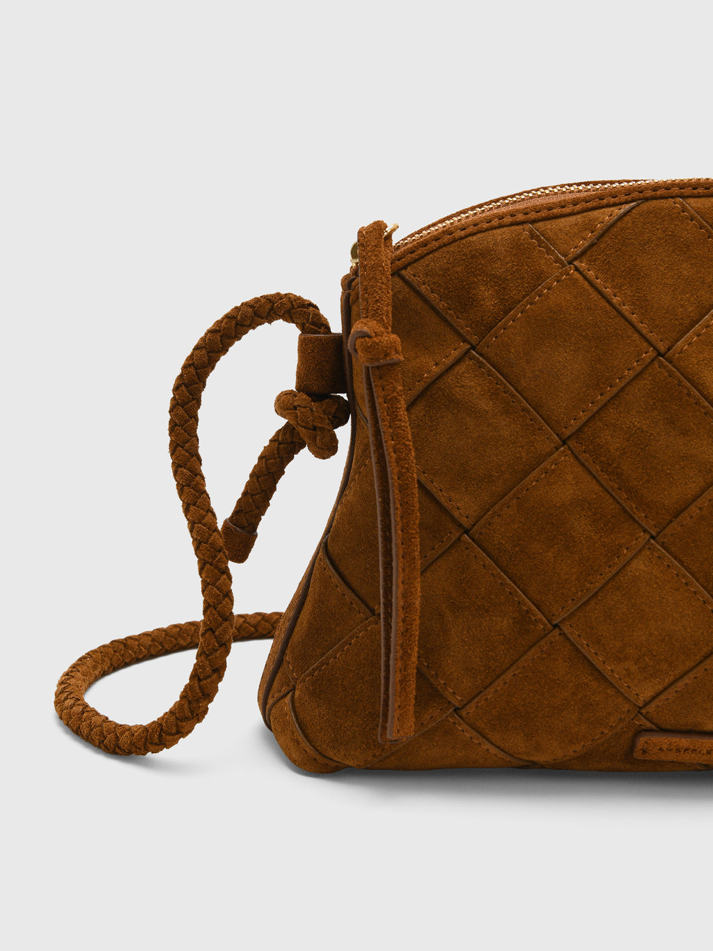 Loeffler Randall Mallory Woven Suede Crossbody - Saint Bernard